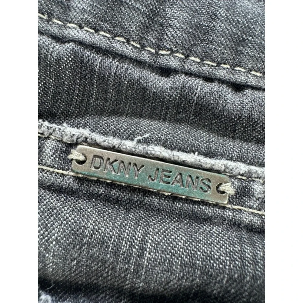 DKNY Jeans Low Rise Straight Leg Denim Gray 34x30‎ Performance